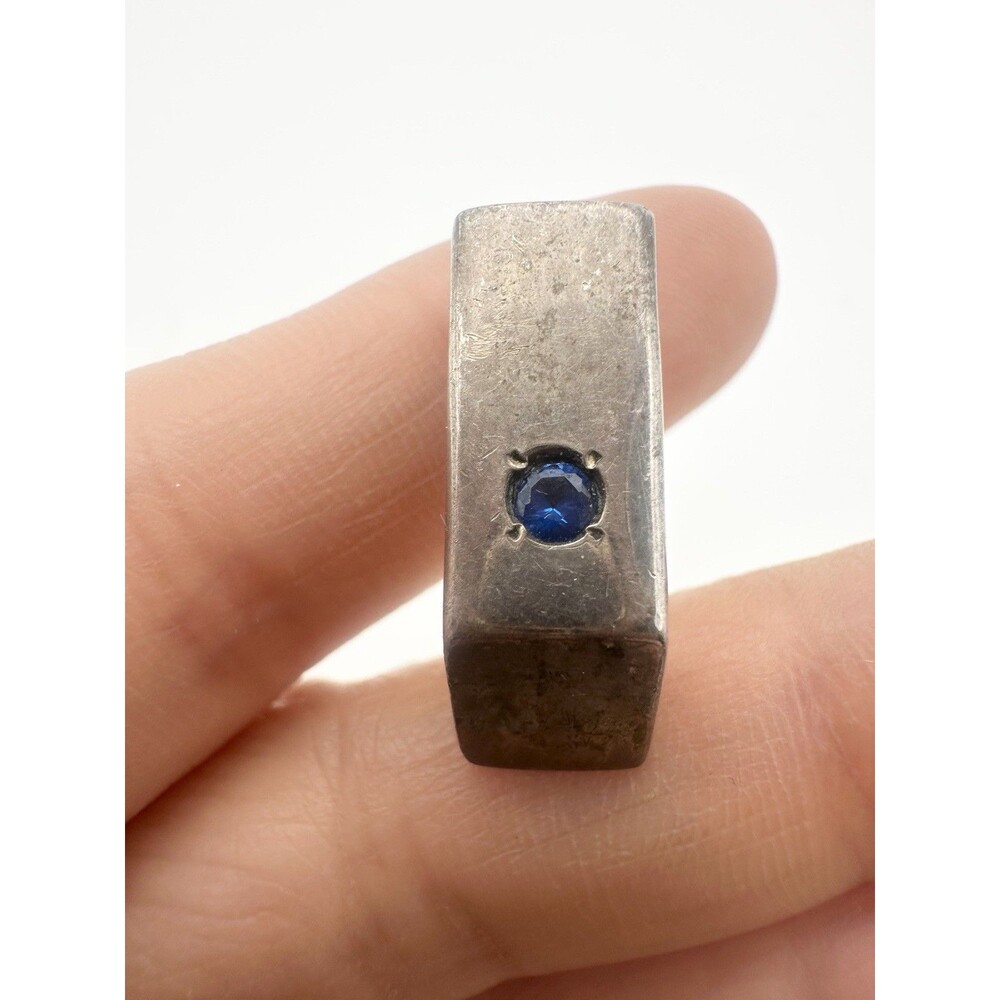 Artisan Handmade Modernist Blue Spinel Pendant